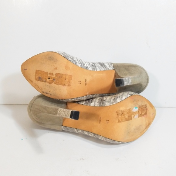 Alexander Wang Women Gray Snake Booties 38 - Picture 7 of 8